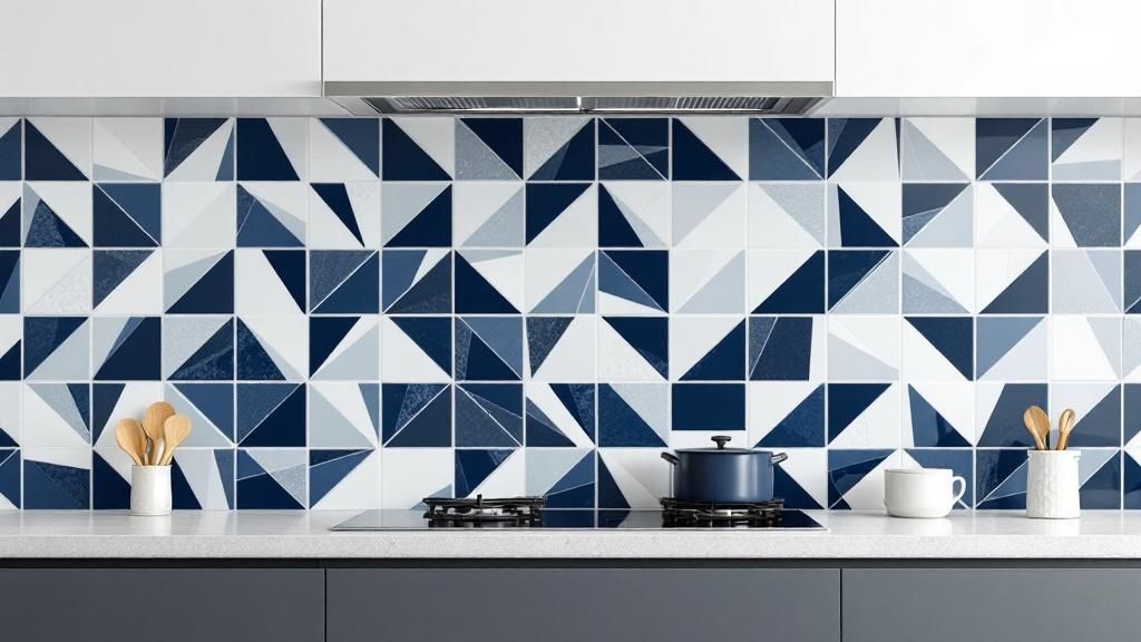 Statement Tile Backsplash Wall