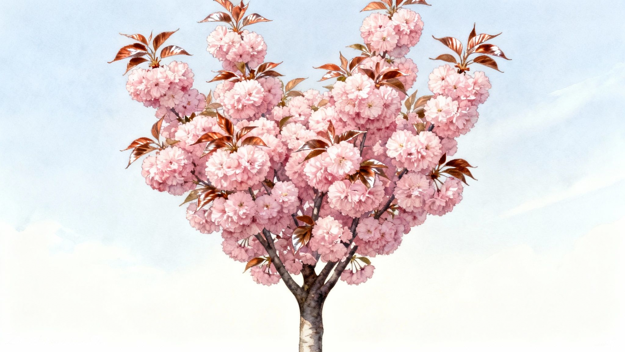 Kwanzan Cherry (Prunus serrulata 'Kanzan')