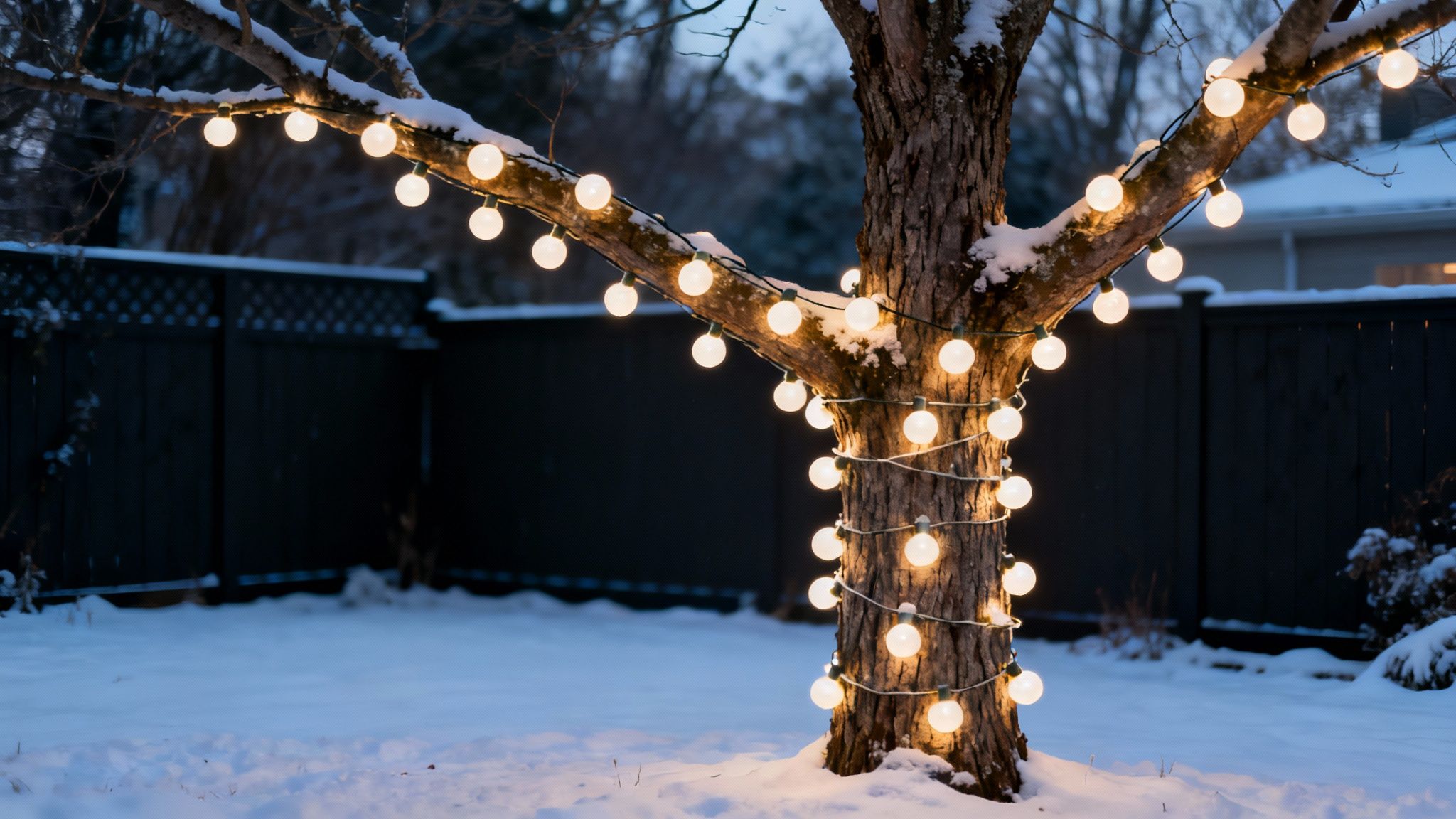 Wrapping Trees and Pillars with String Lights