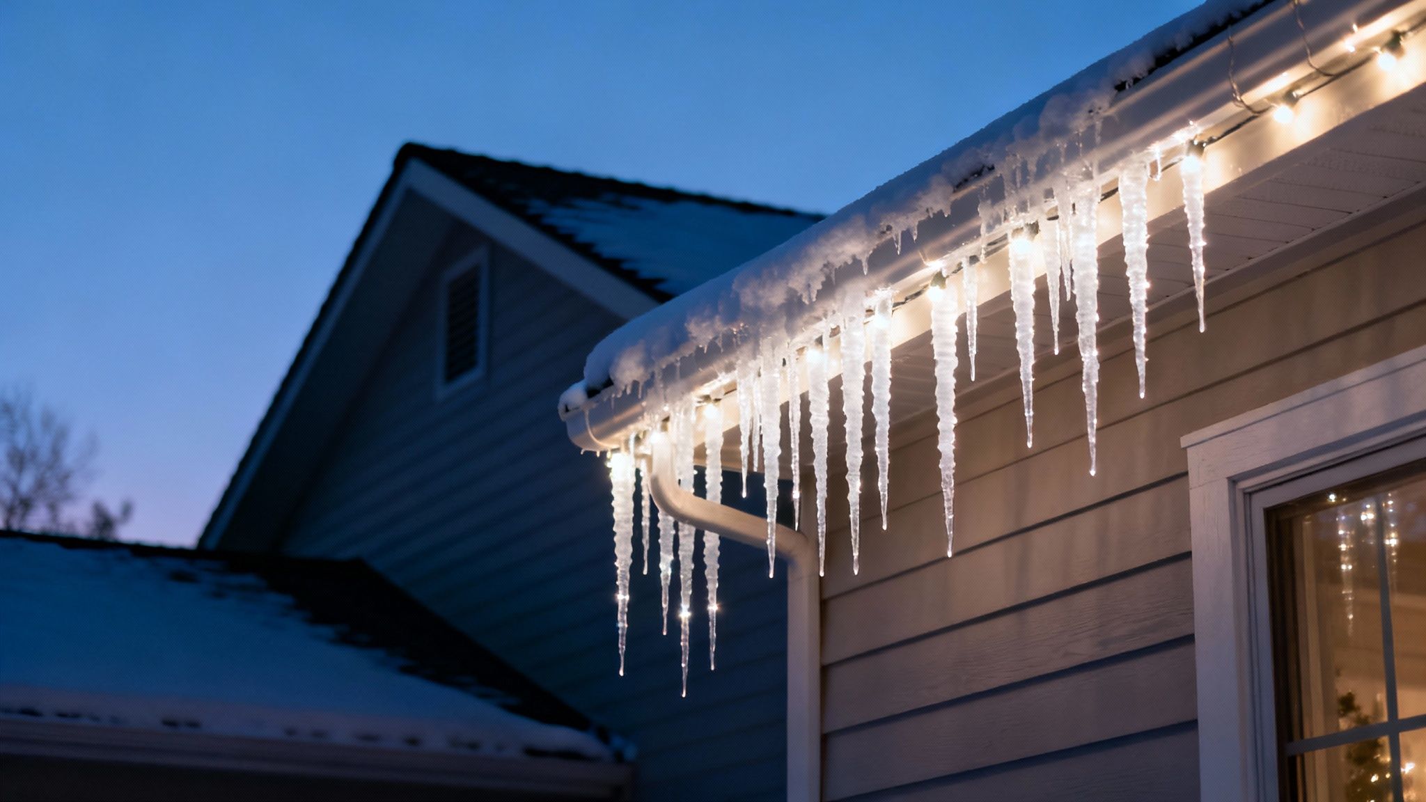 Icicle Lights and Draping