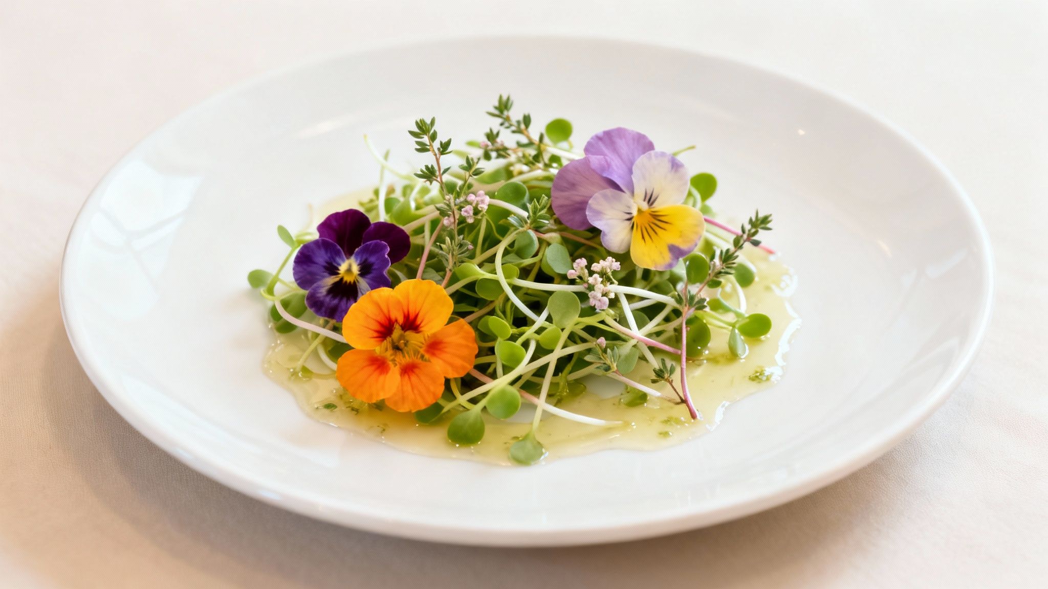 Botanical-Inspired Edible Flowers & Herbs Menu