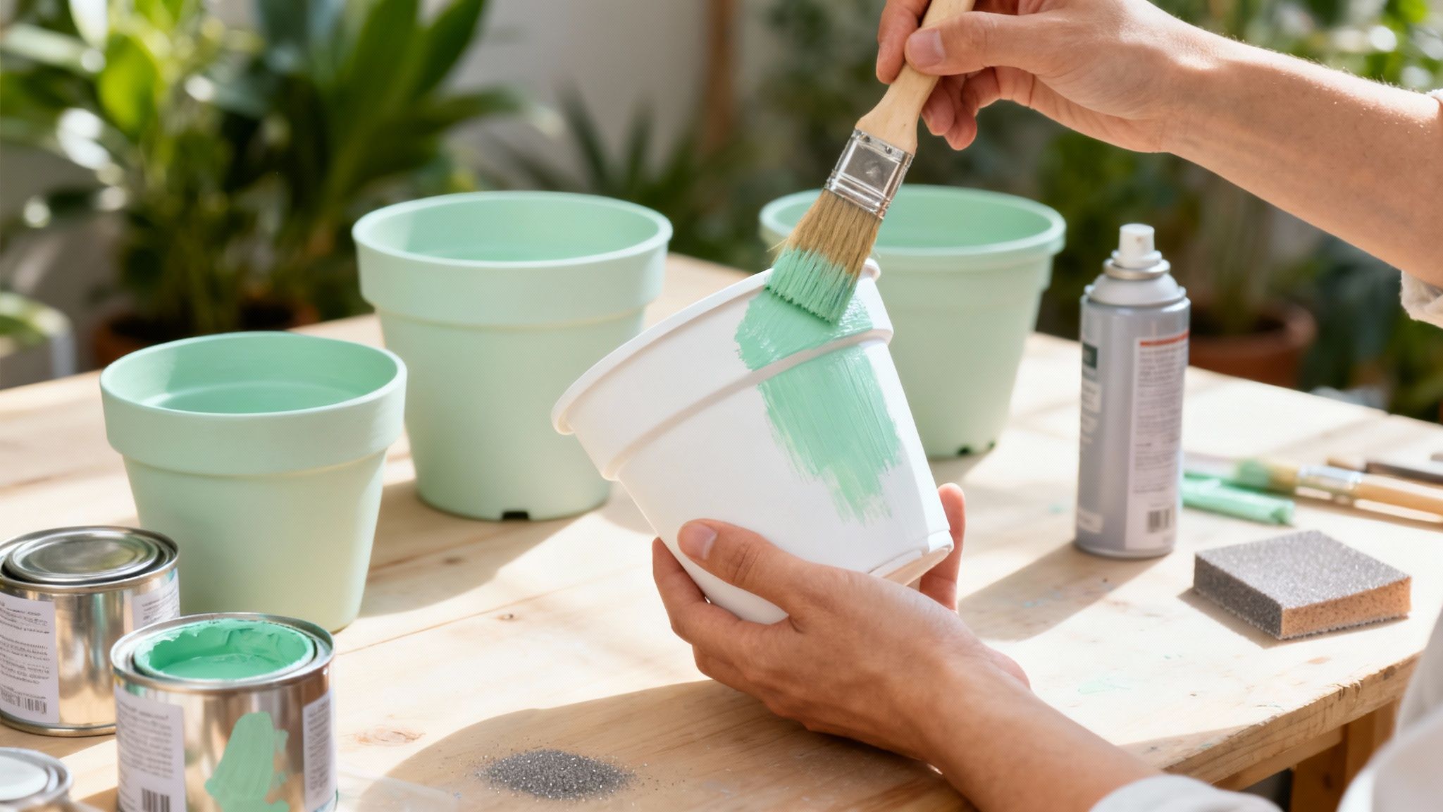 Painting Plastic Plant Pots: Prep, Paint & Seal