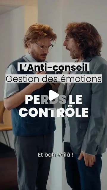 Couverture du reel Instagram « L’Anti-conseil gestion des émotions : perds le contrôle – Et bah voilà ! » de Chance. Marre de rester calme et rationnel ? Ce reel décalé conseille, au second degré, de tout prendre à cœur et de laisser ses émotions déborder au travail. Par l’humour, il met en lumière les réactions impulsives qui nous desservent et rappelle l’importance de savoir accueillir et gérer ses émotions dans sa vie professionnelle.