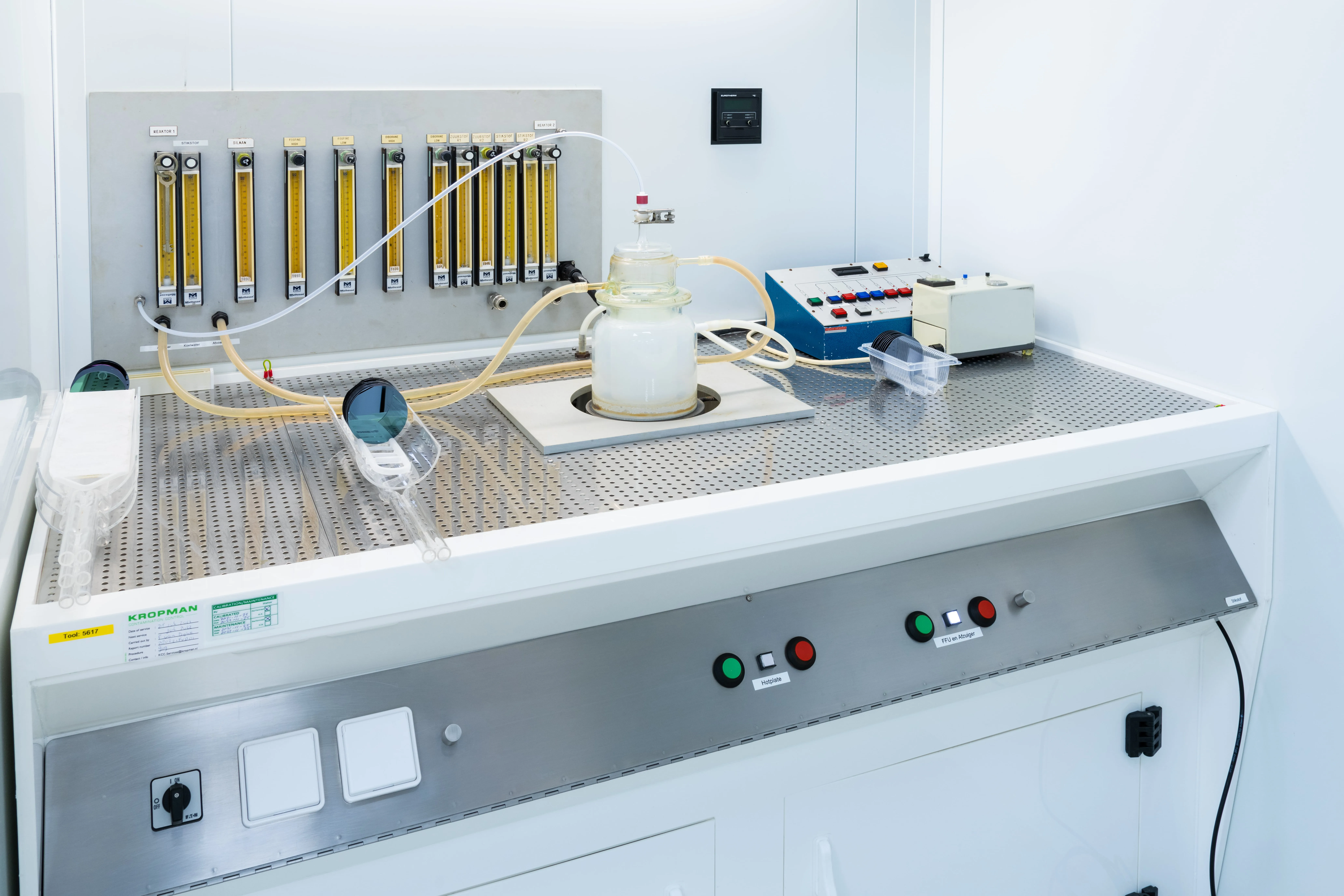 Laboratory testing station.
