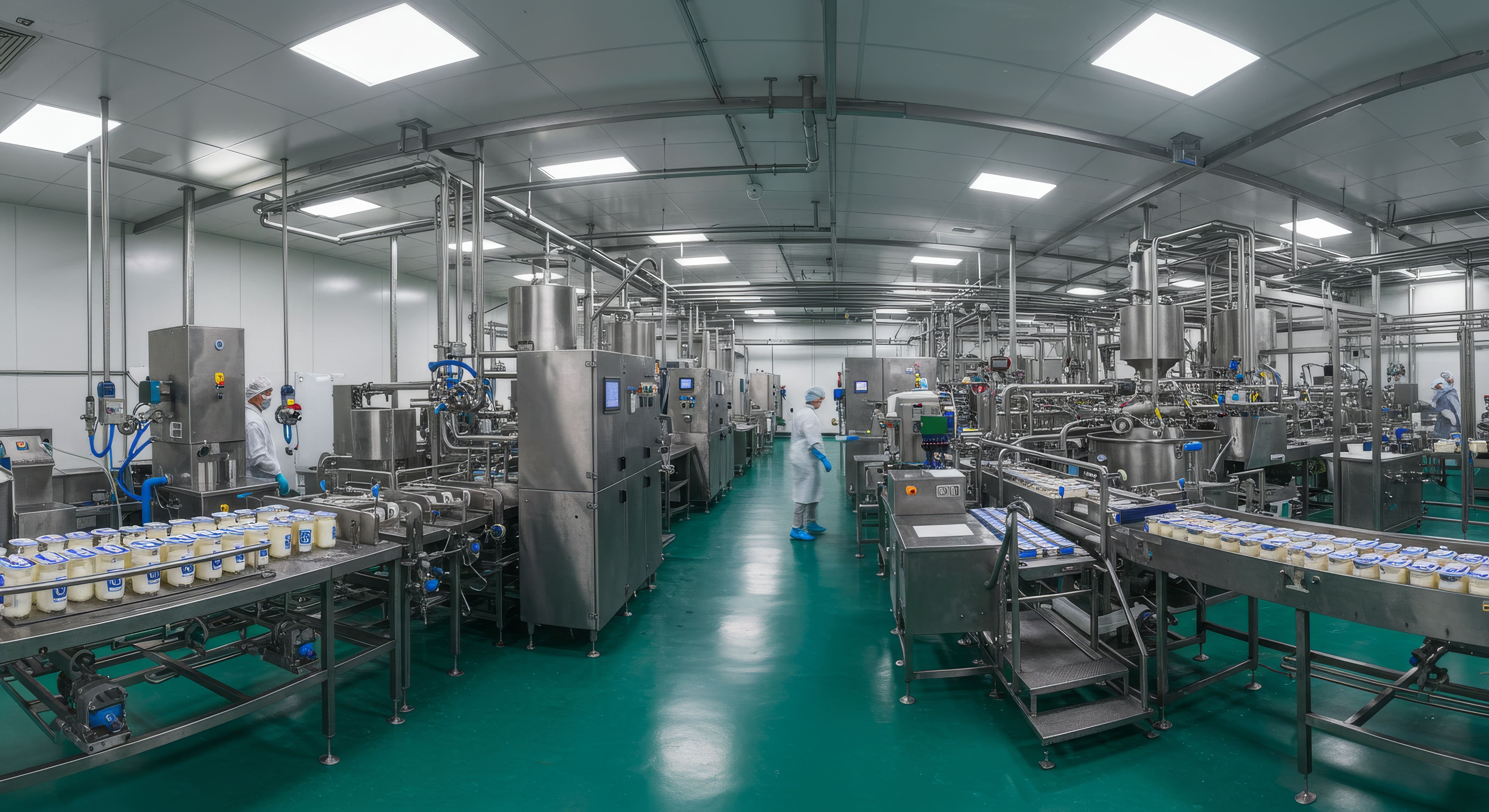 A food and beverage processing plant. 