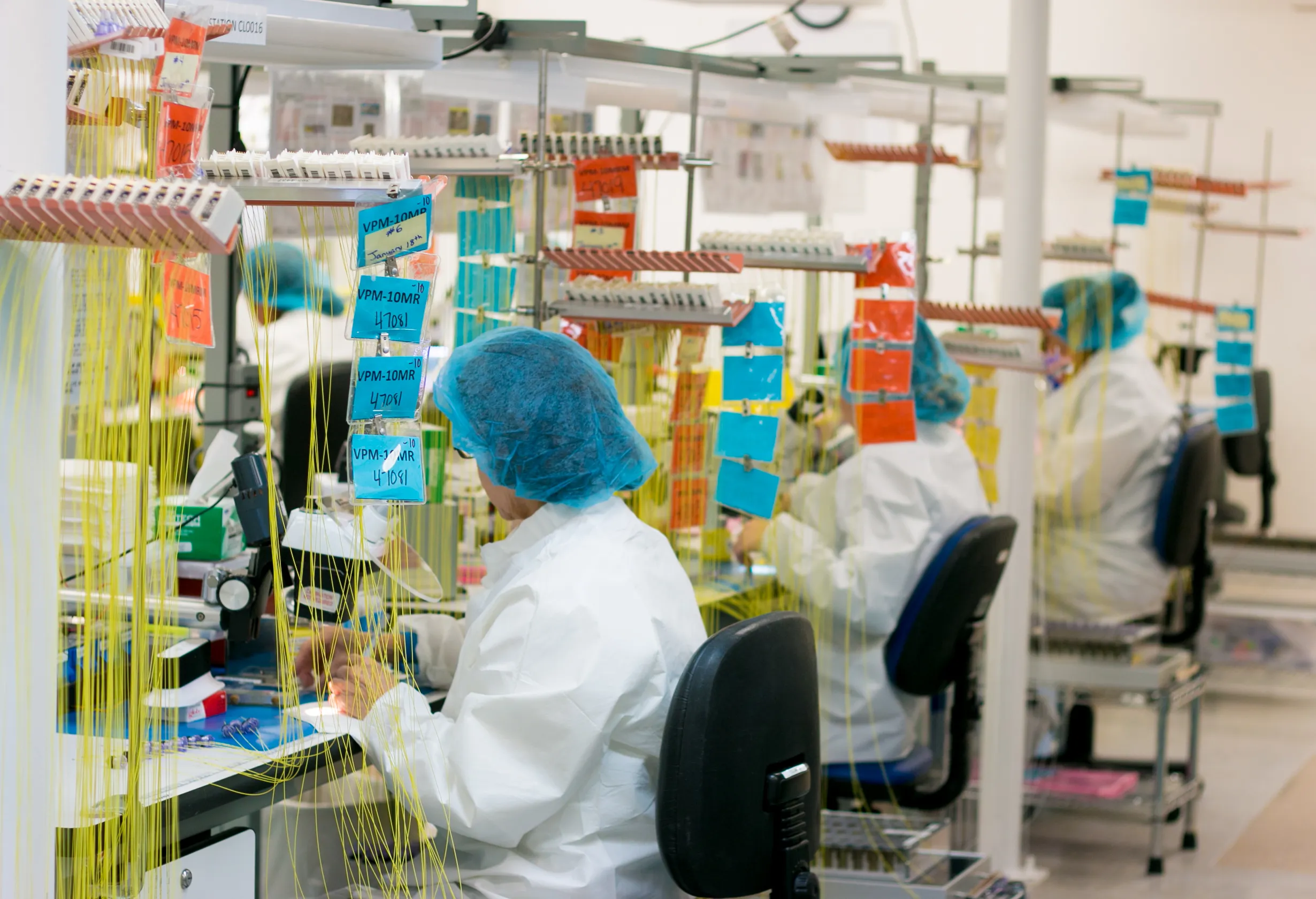 Millar employees work in Millar’s ISO Class 7 clean room.