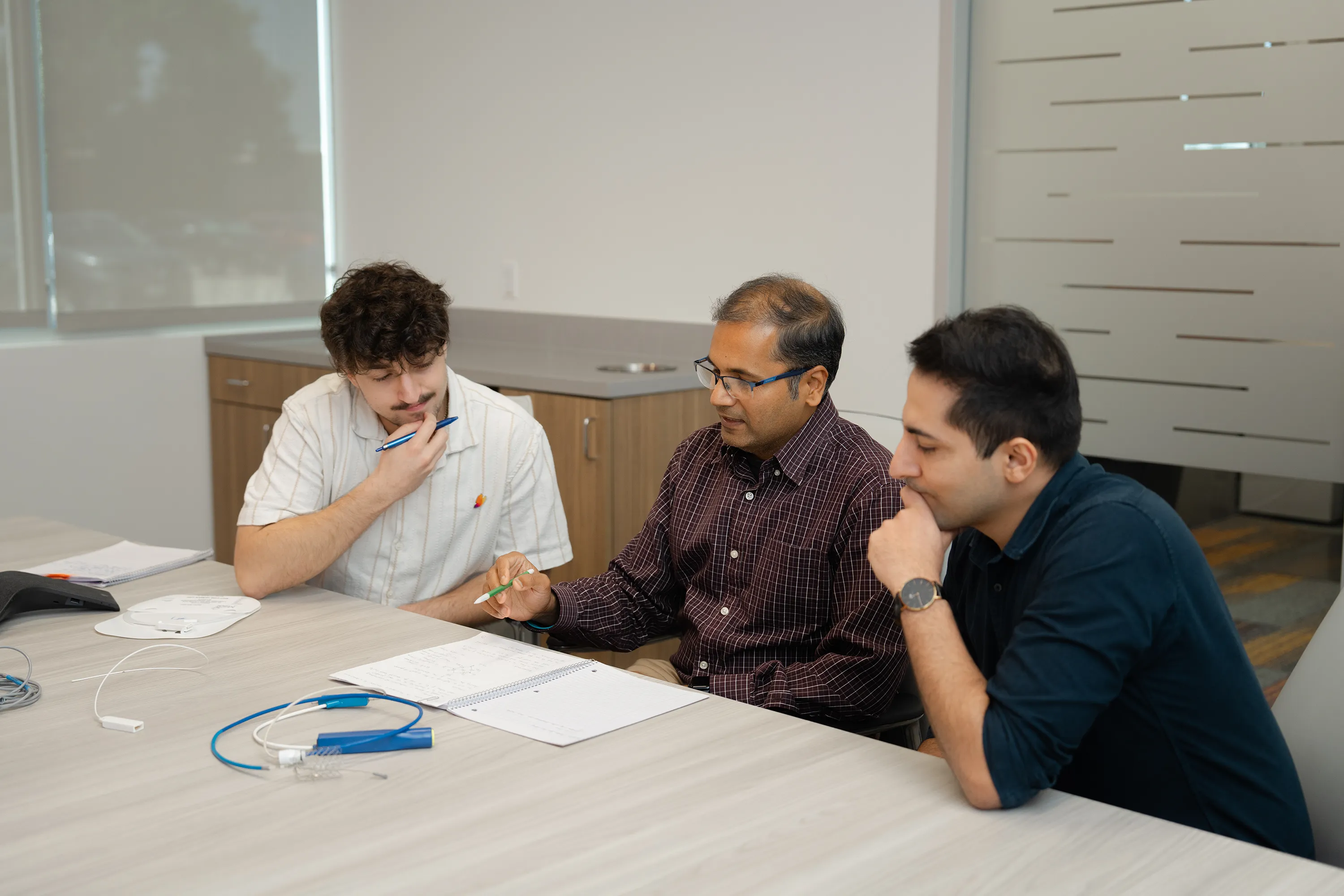 Millar engineers working to continually assess and improve Millar’s Mikro-Cath pressure catheter. 