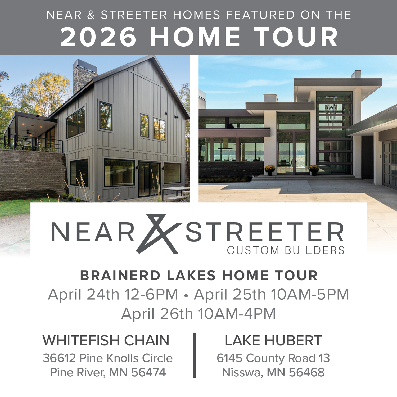 Come to the Home Tour on April 24-26th