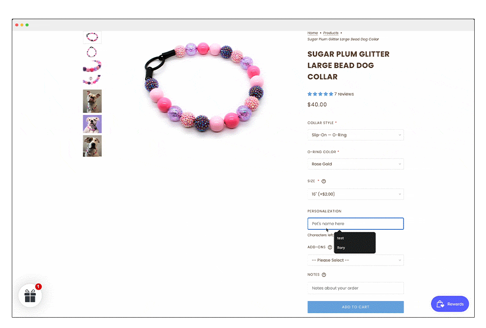 Animated Gif of old checkout/cart functionality