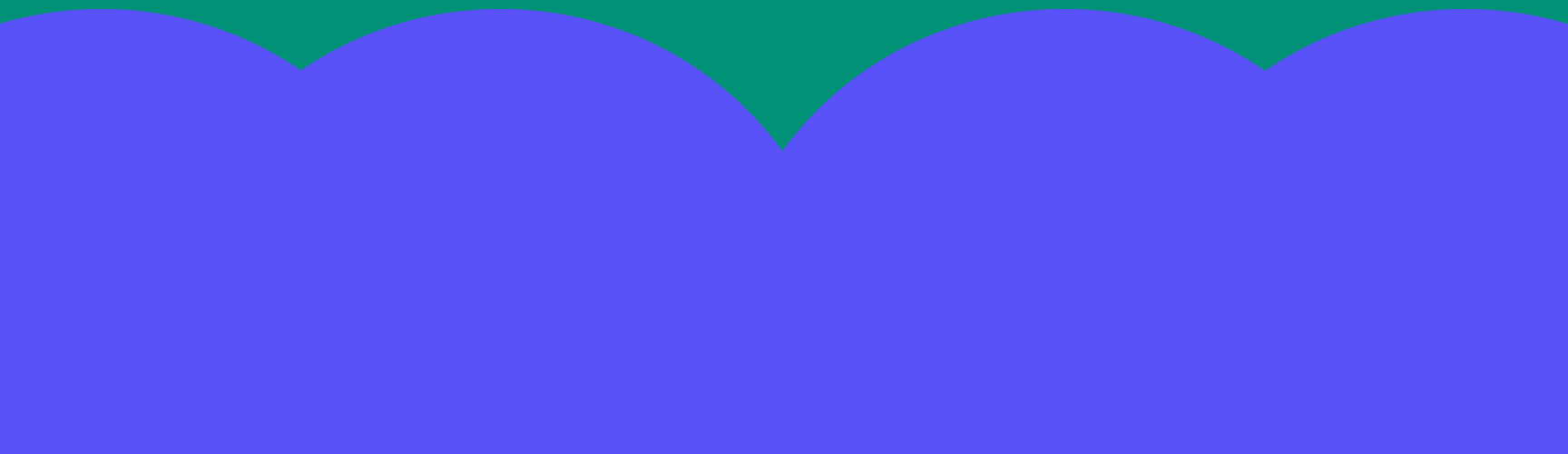 Abstract background with turquoise top and blue semi-circular shapes at the bottom.