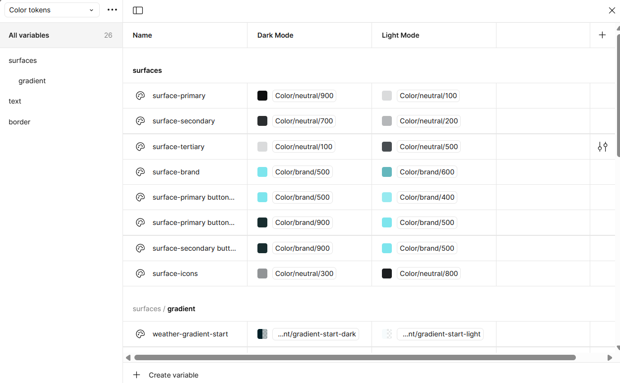 A screenshot of the Colors Collection.