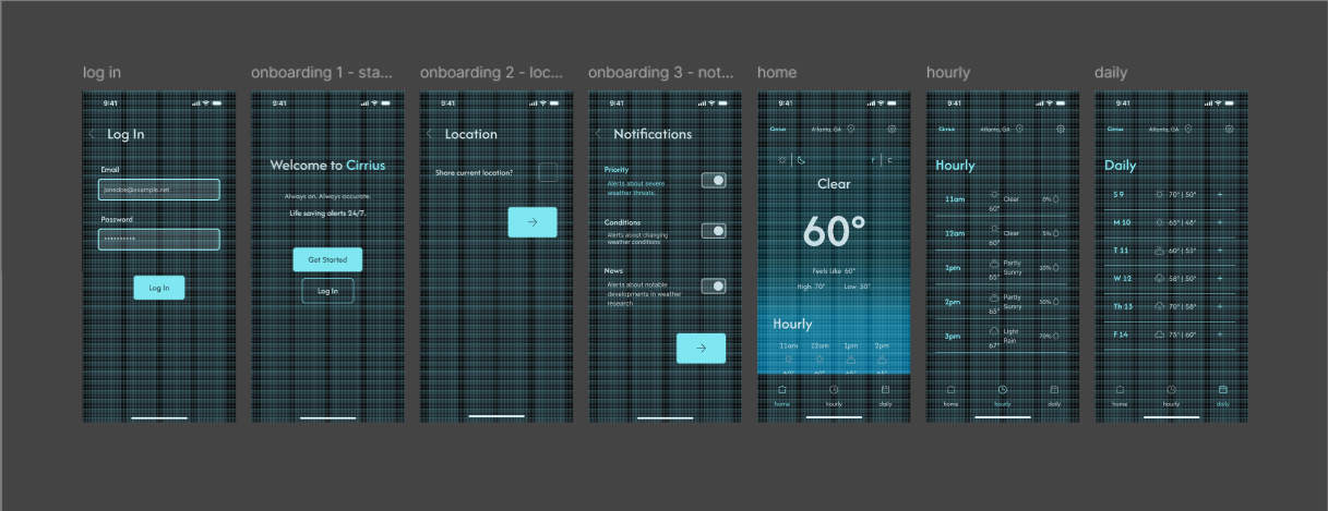 8-pt grids used in prototype layout.