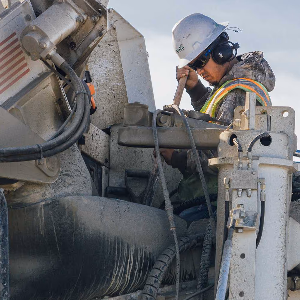 concrete truck worker