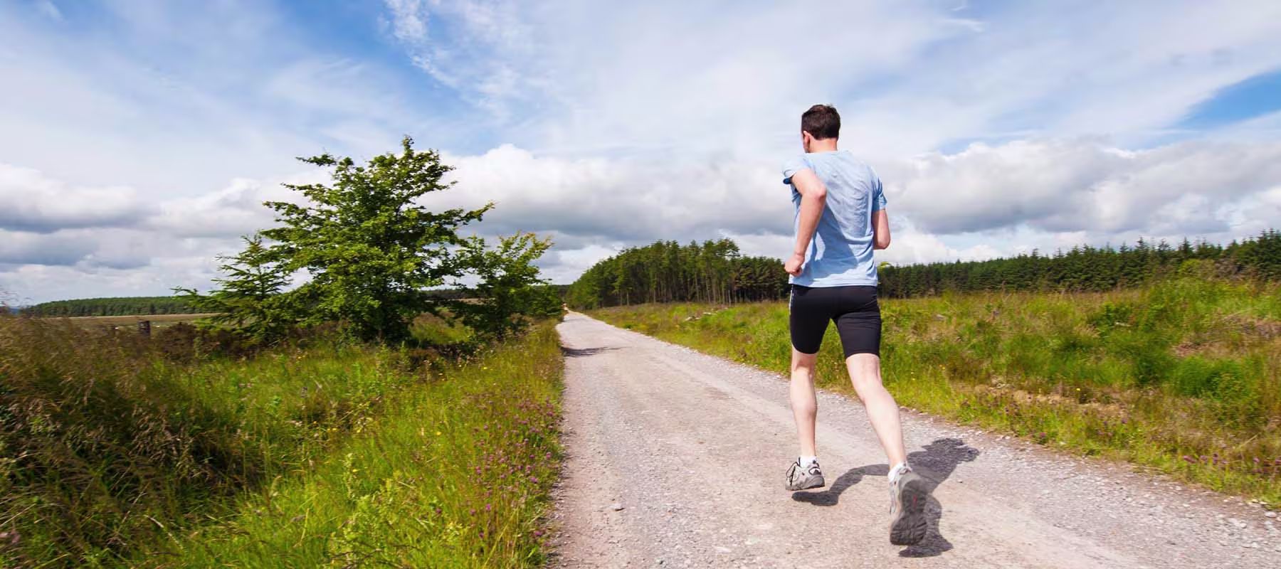 man running on path