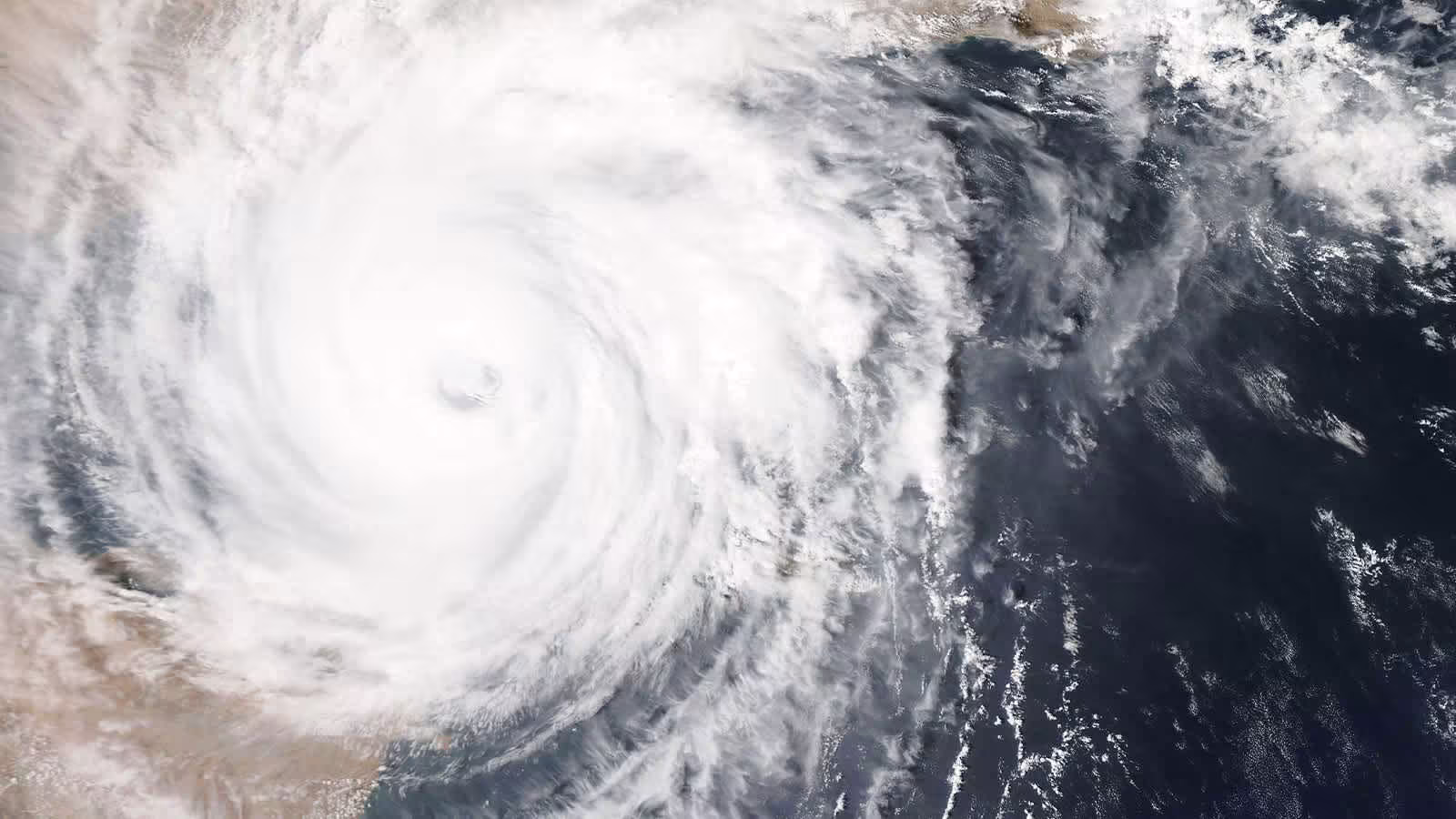 hurricane from space over Gulf of Mexico