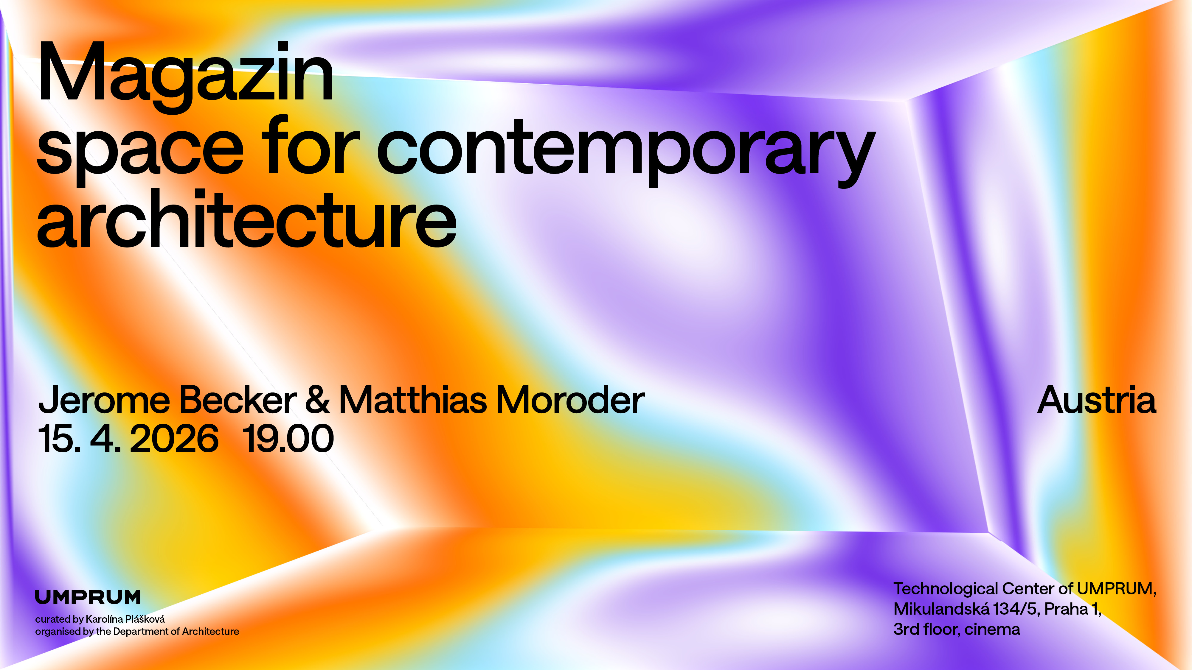 Katedra architektury UMPRUM pořádá přednáškovou sérii na téma Infrastruktury architektonického diskursu