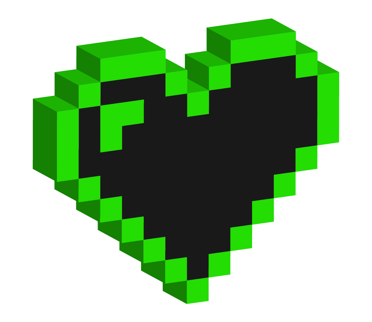 3D heart icon