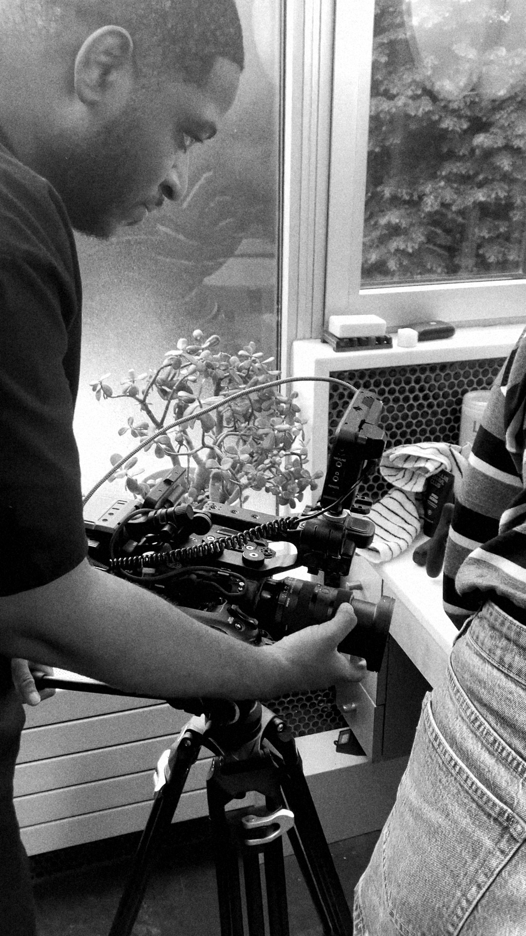 Camera operator shooting Dollar Shave Club product detail