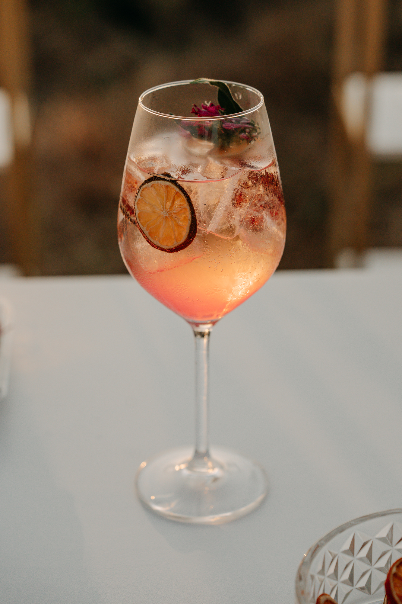 image of cocktail being prepared for a distillery