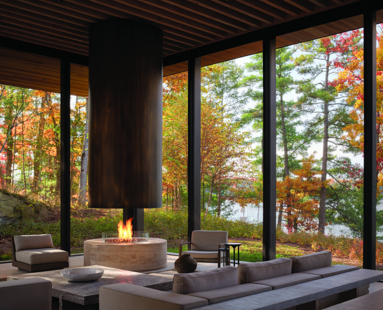 image of a landscaped pool area