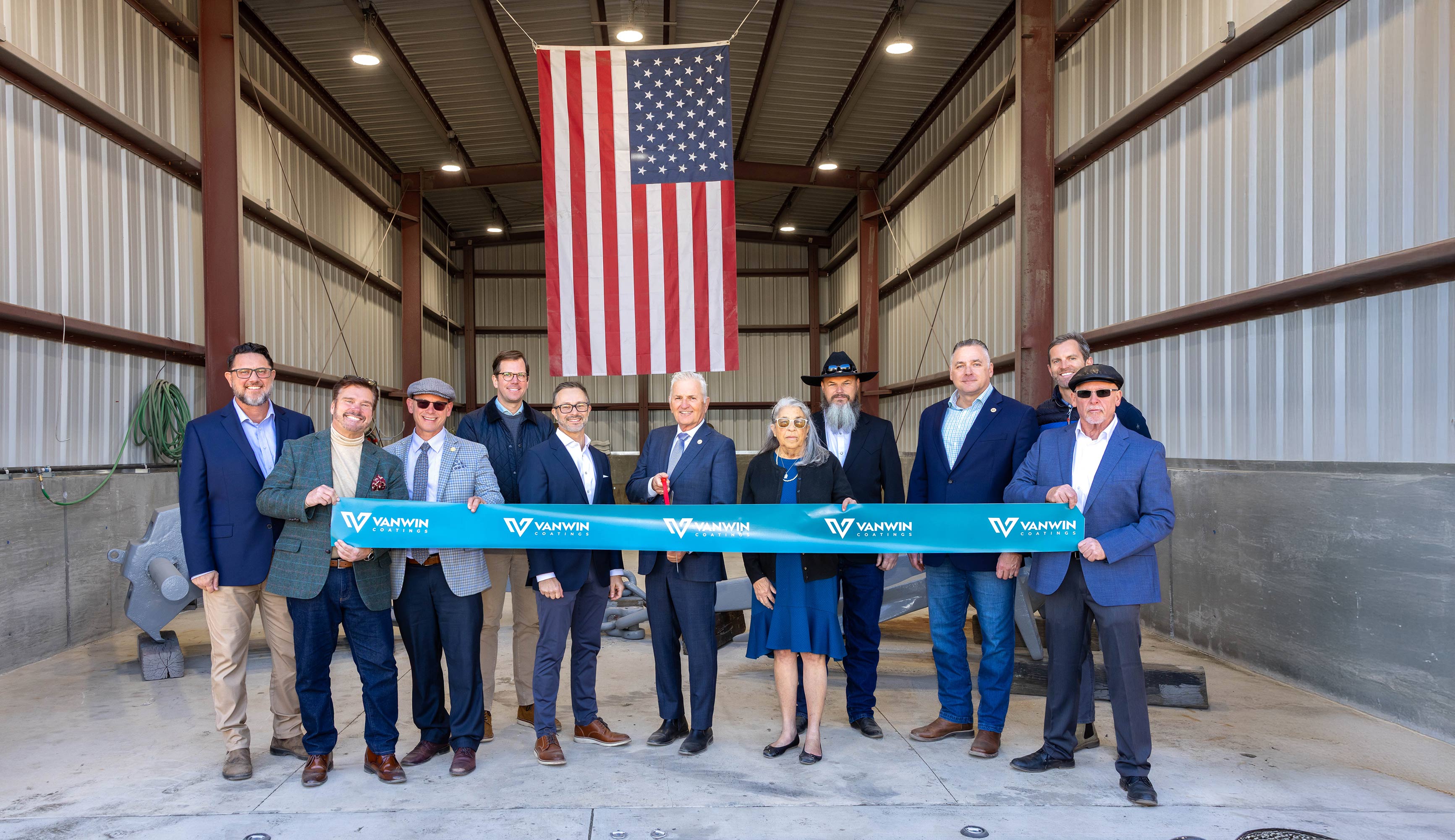 Vanwin Coatings Celebrates Ribbon Cutting for New Blast Booth in Chesapeake