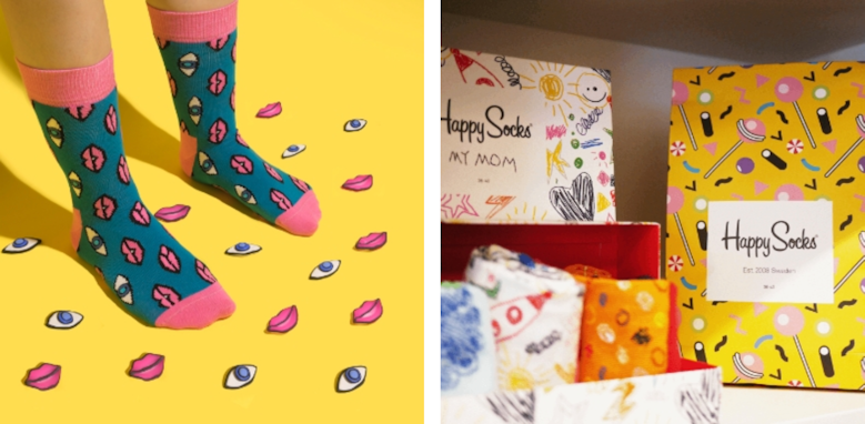 Happy socks packaging