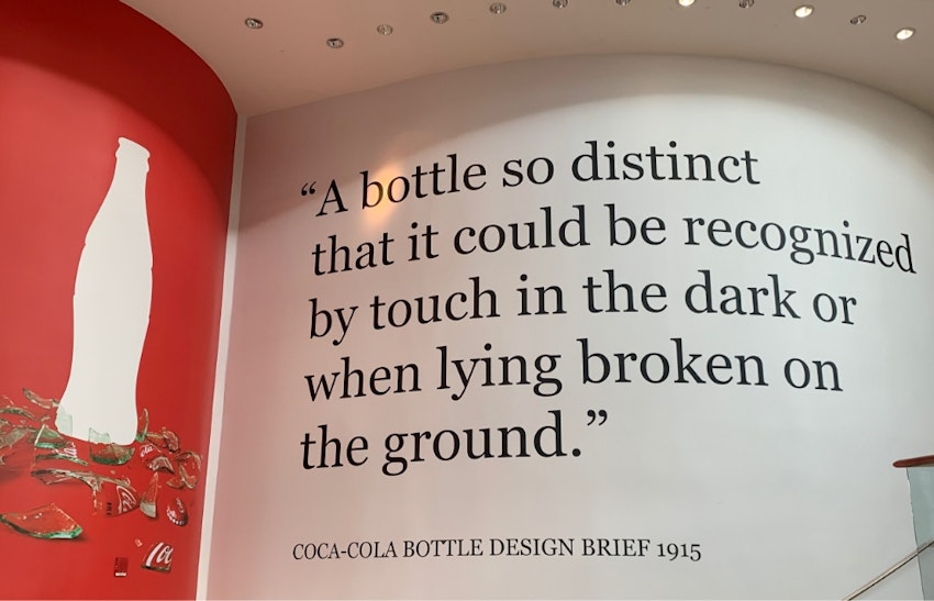Coca Cola bottle design brief quote from 1915