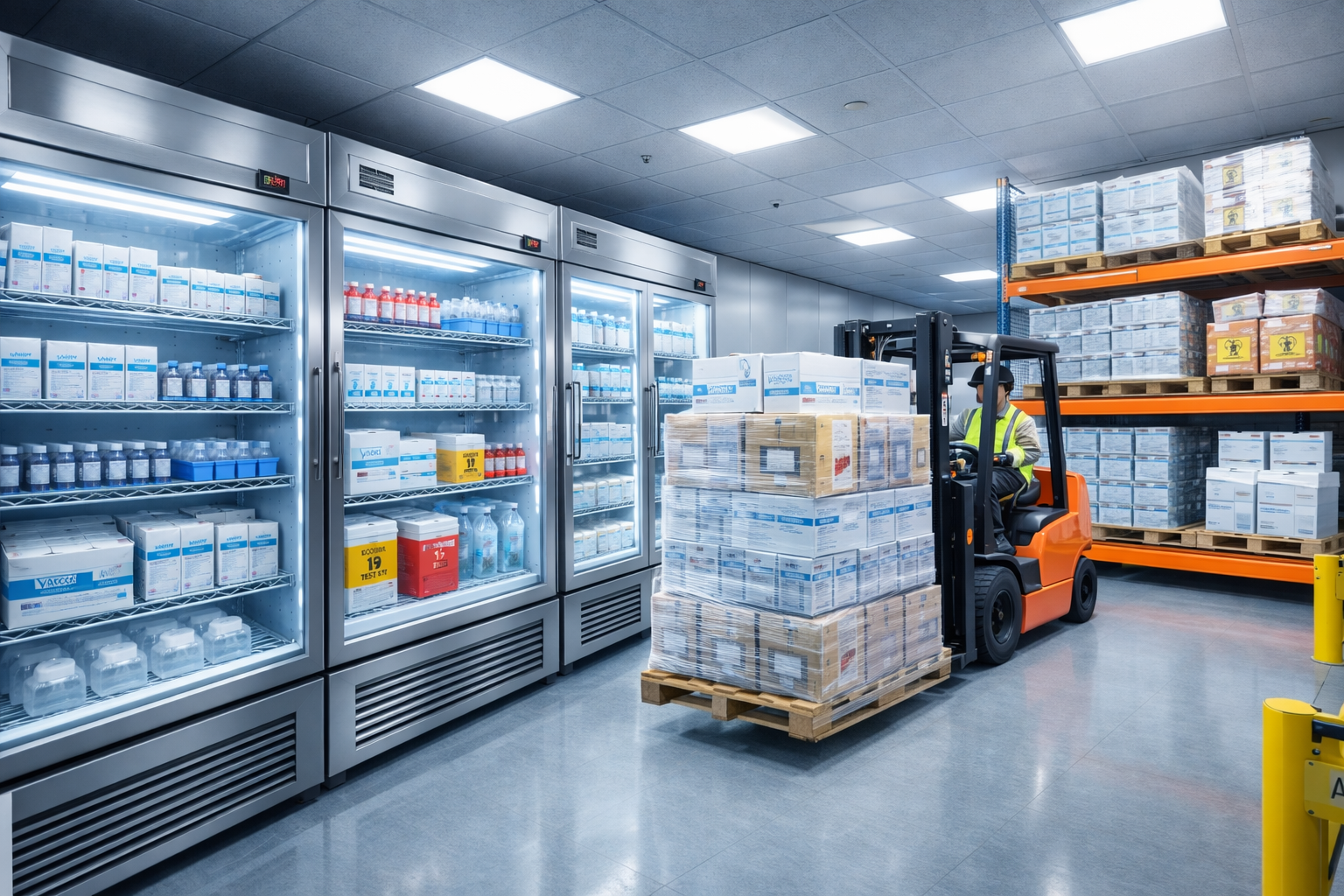 Application de porte coulissante en entreposage frigorifique pour environnements de congélation