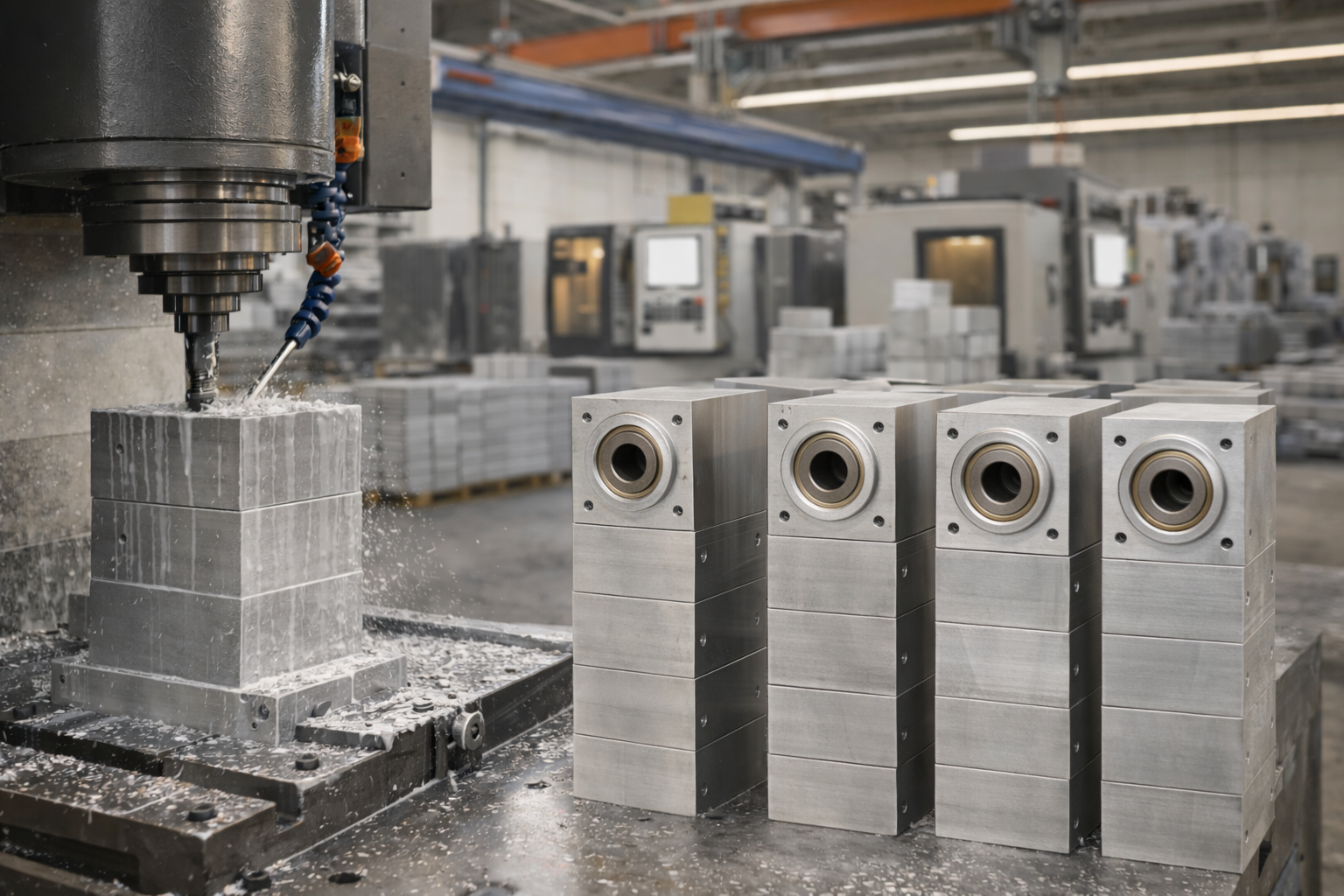 CNC machining process for industrial operator components