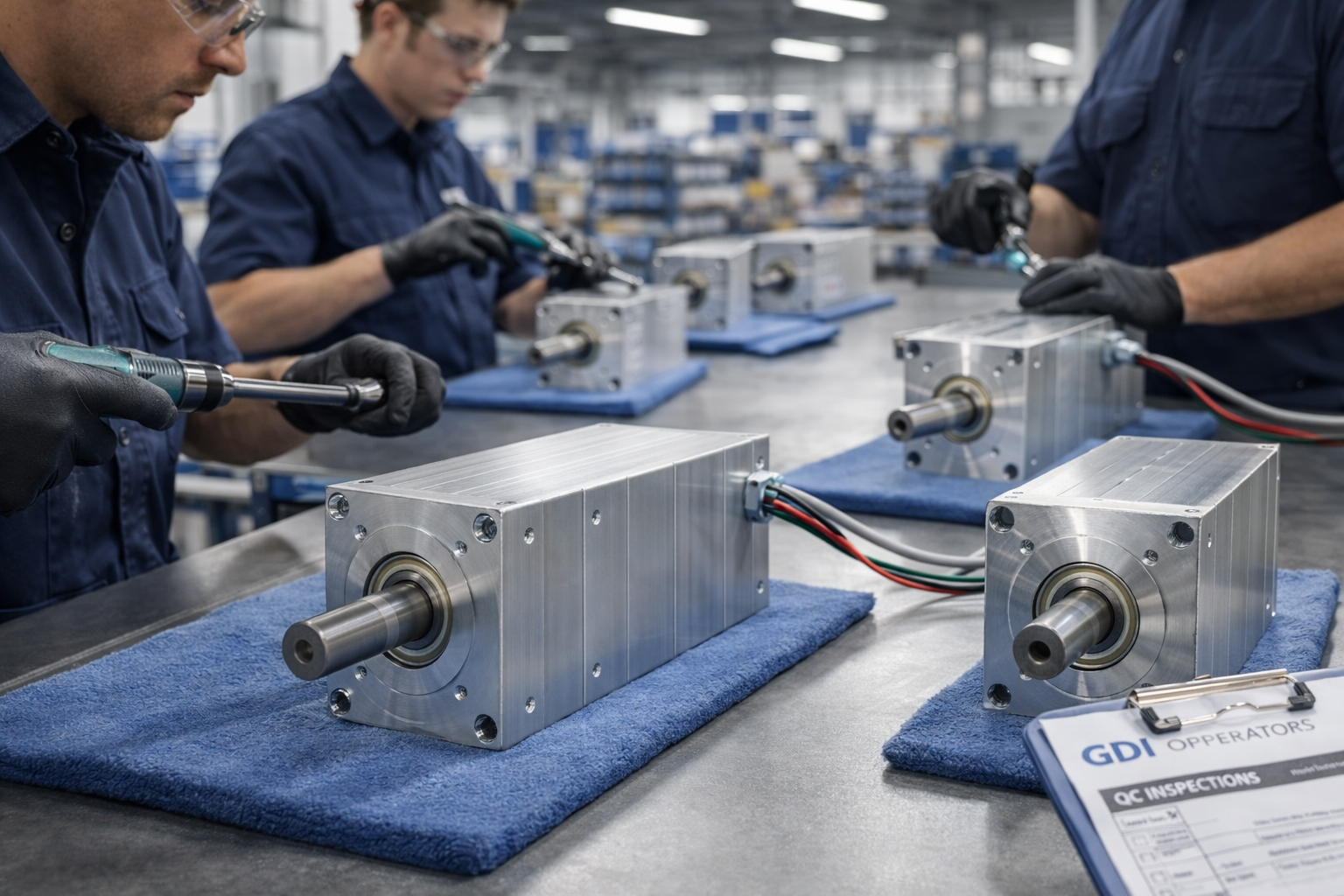 JDMG assembly line inside the GDI Operators manufacturing plant in Markham, Ontario