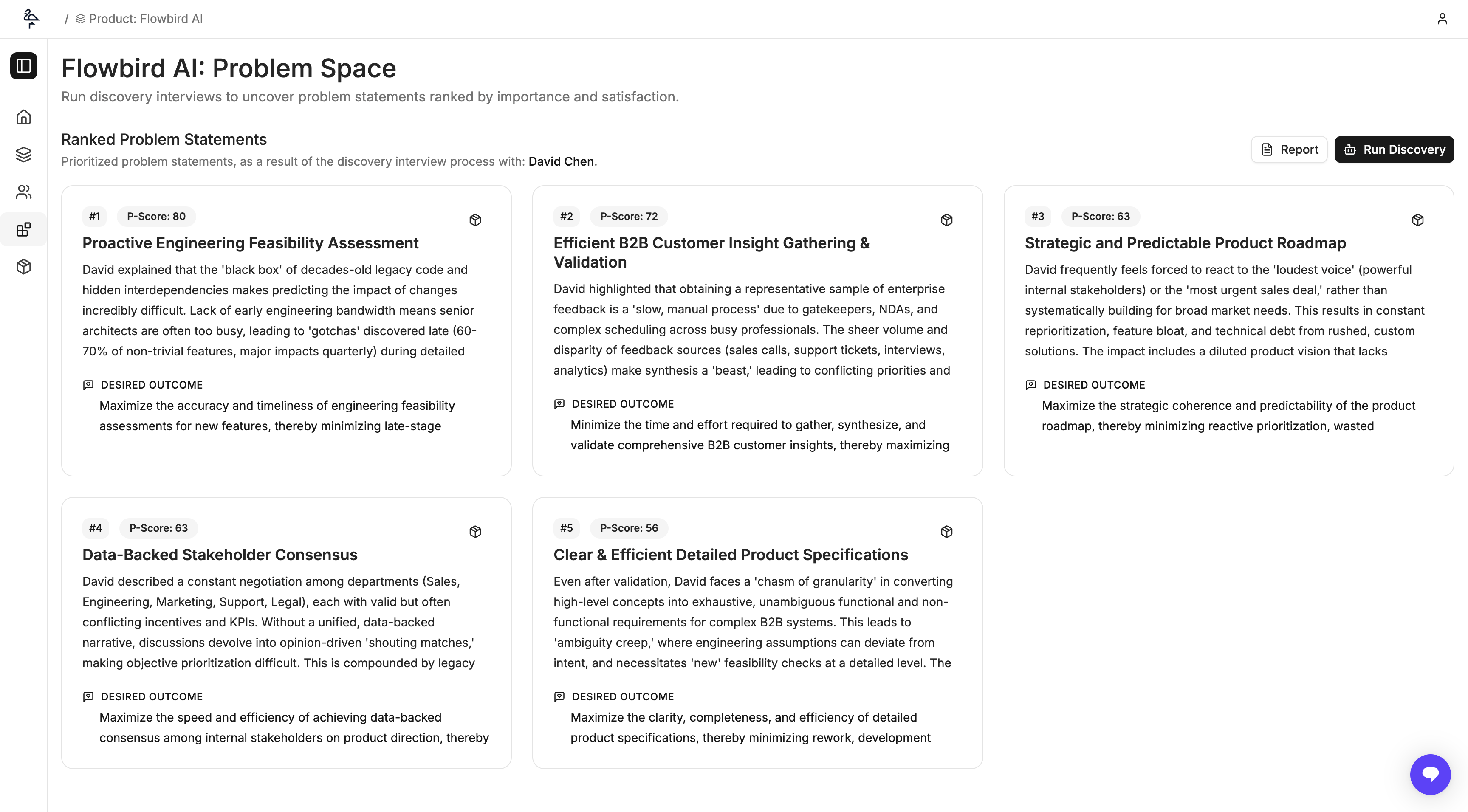 Flowbird problem space screenshot