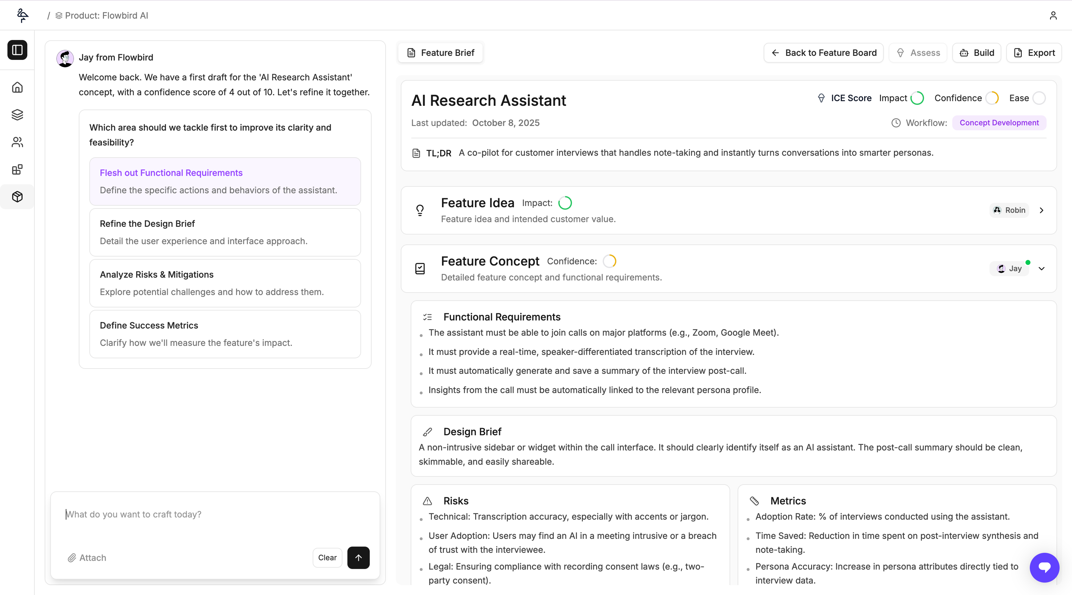 Flowbird feature board screenshot
