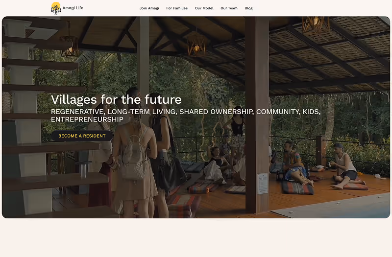 Amagi.Life website homepage