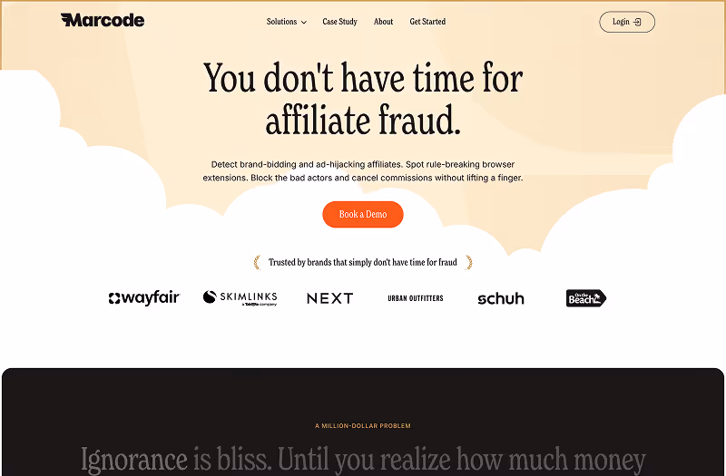 Marcode website homepage