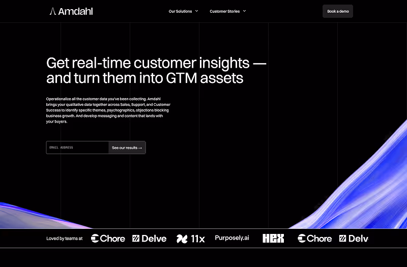Amdahl website homepage