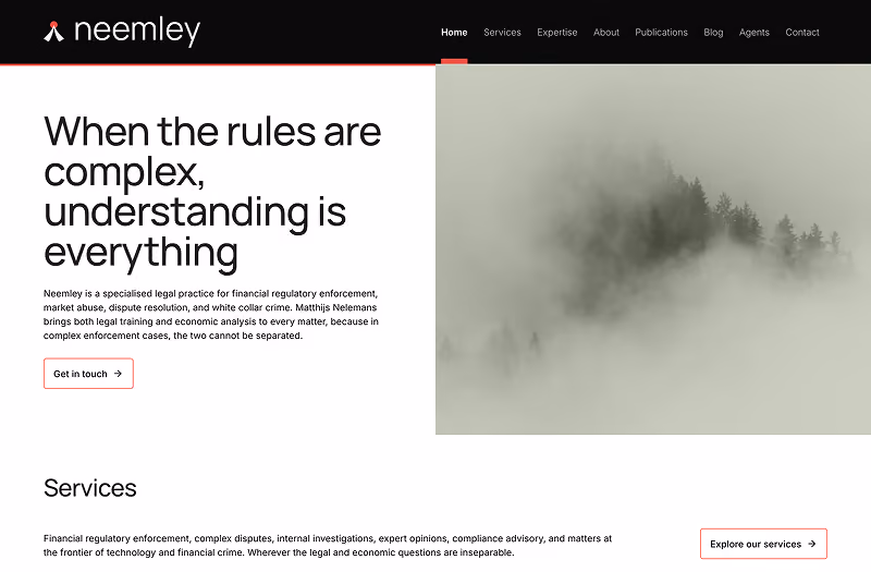 Neemley website homepage