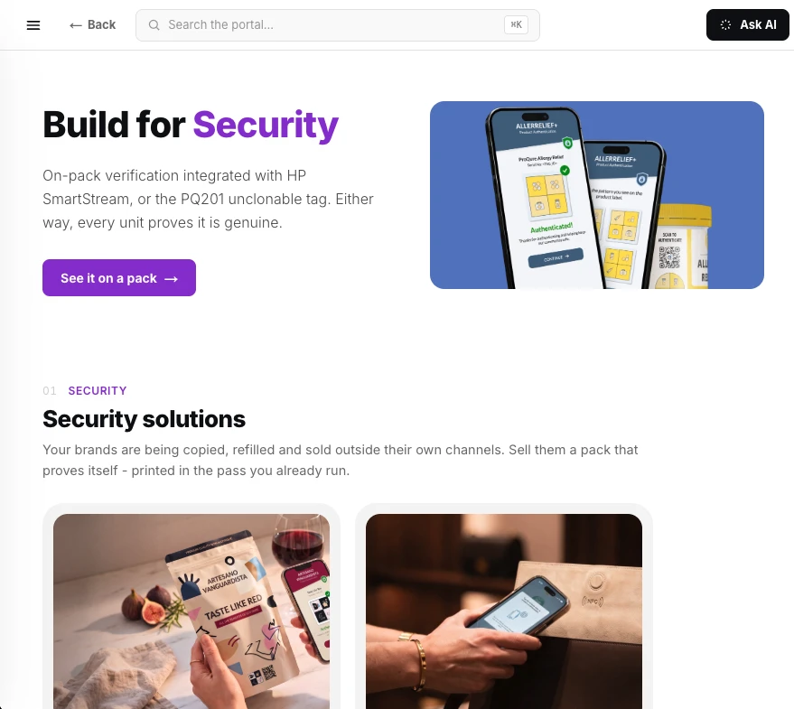 The Kyudo Partner Portal security solutions page