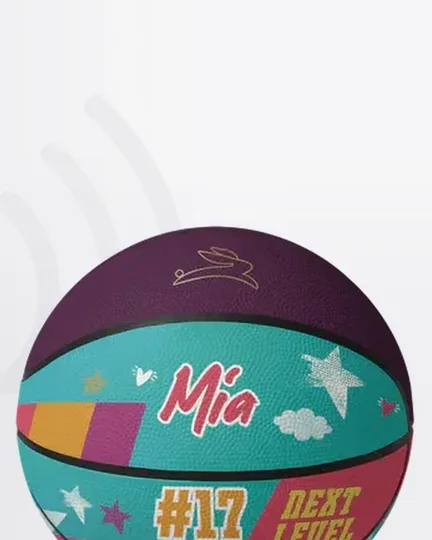 A personalised Bounce basketball with an NFC tag