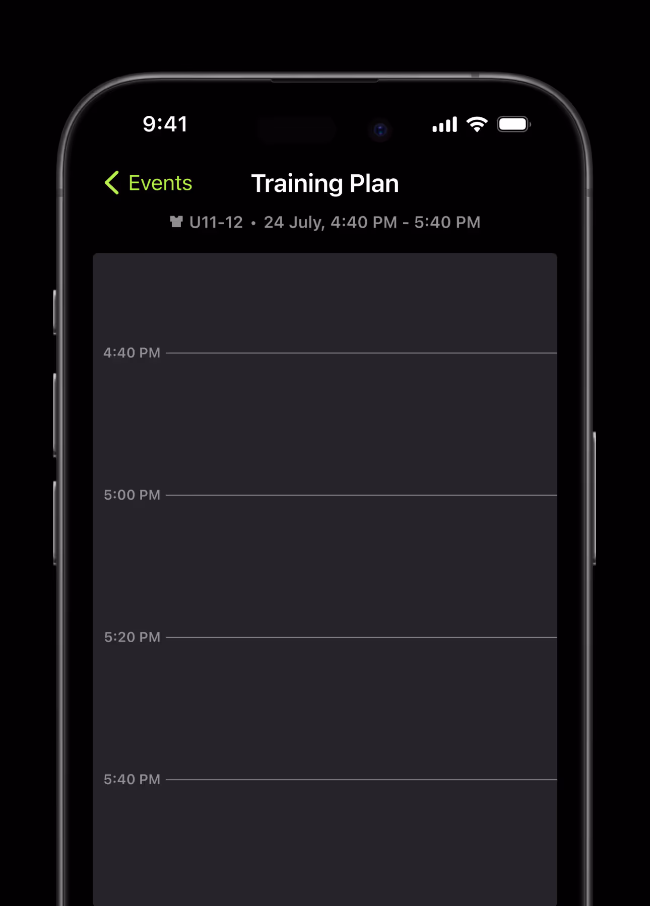 training plans