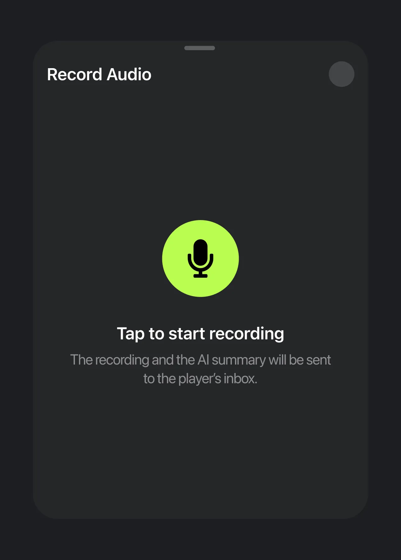 Communication Feature6 - Record feedback