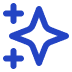 Icon of spark with little stars.