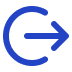 Icon of a circle with an arrow going through.