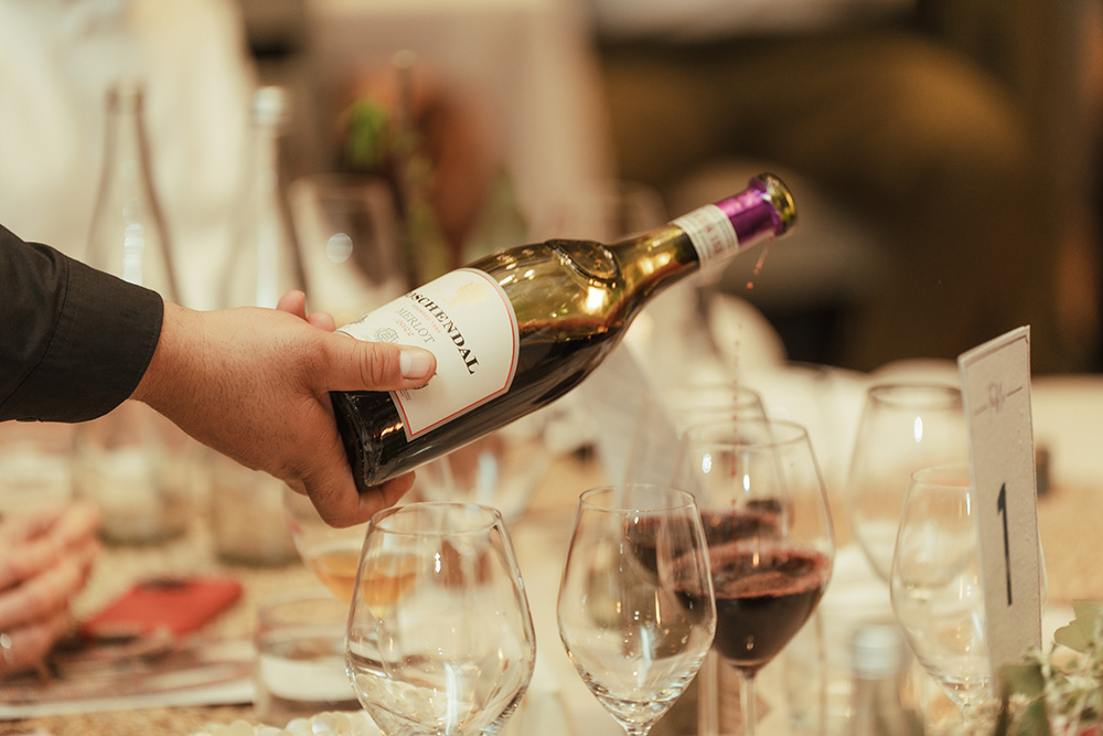 Boschendal wine being served at greenpop gala