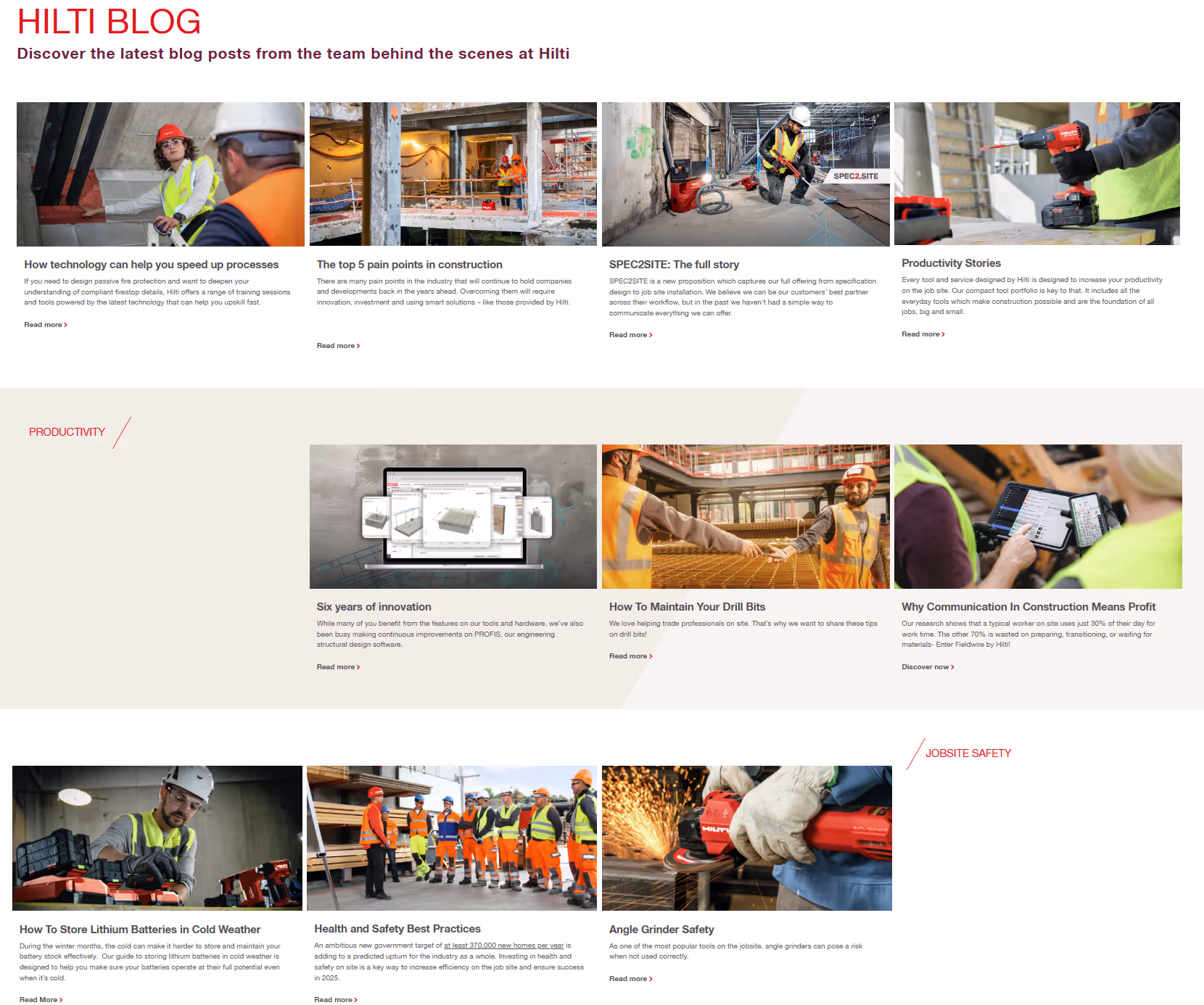 Screen shot of case study work for marketing in property & construction