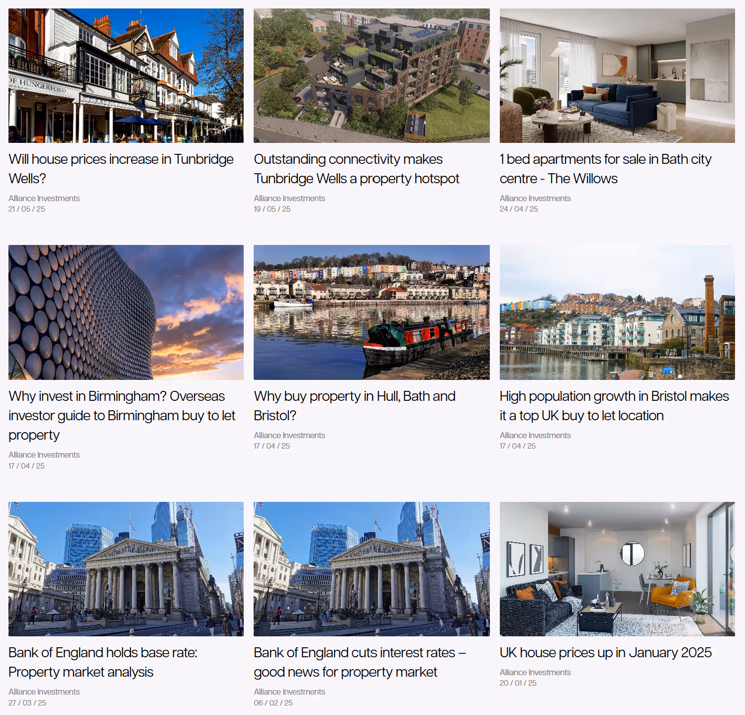 Screen shot of case study work for marketing in property & construction