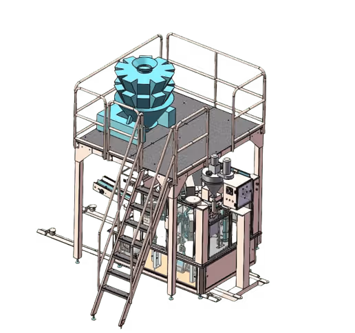 Intermittent Rotary Machine With Advanced PLC Control System digital image.