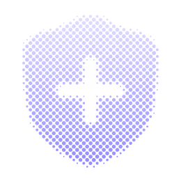 Shield with a plus symbol, representing protection or security.