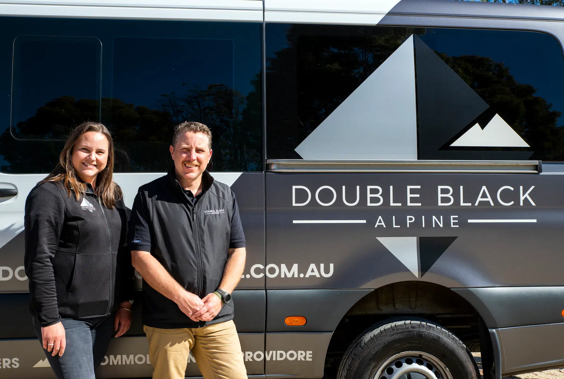 Eddie and Sarah founders of Double Black