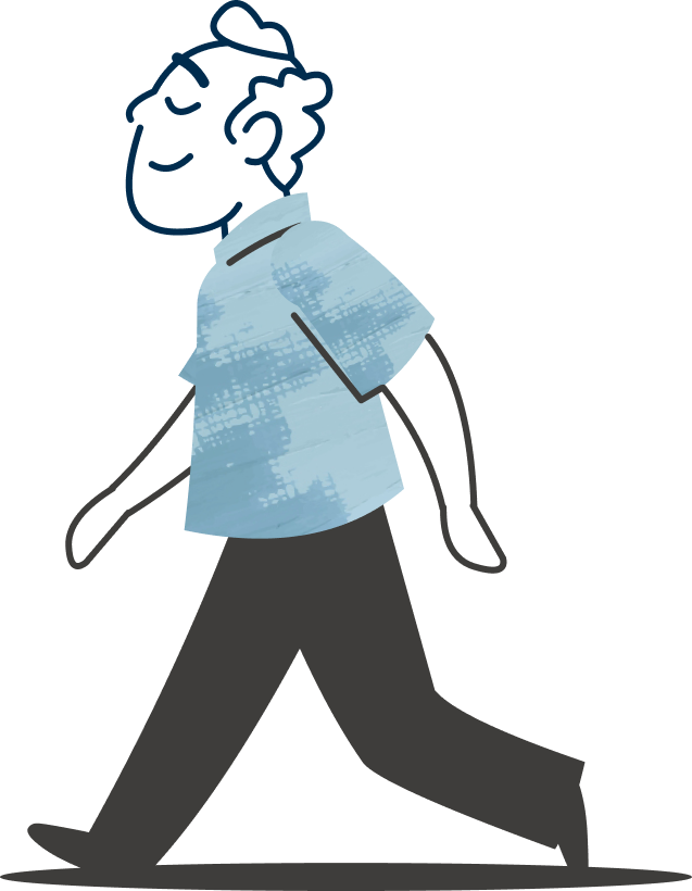 illustration of a man walking