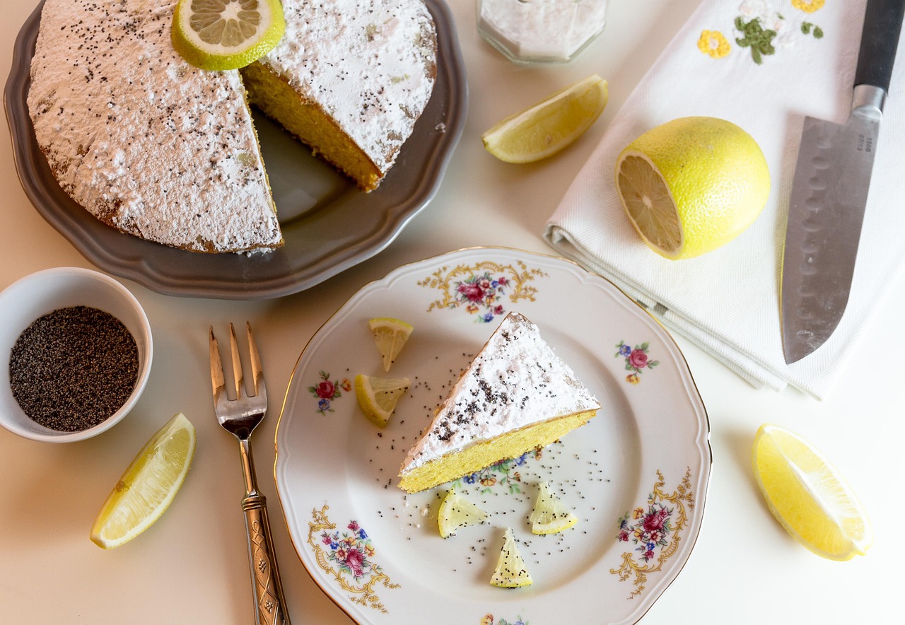 A cake with one slice removed and served separately